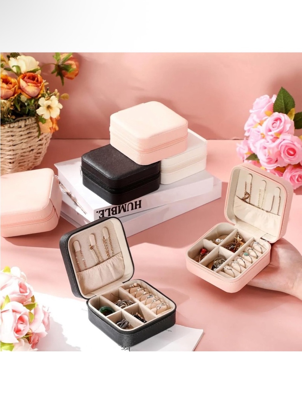 Ivory Portable Jewelry Travel Case